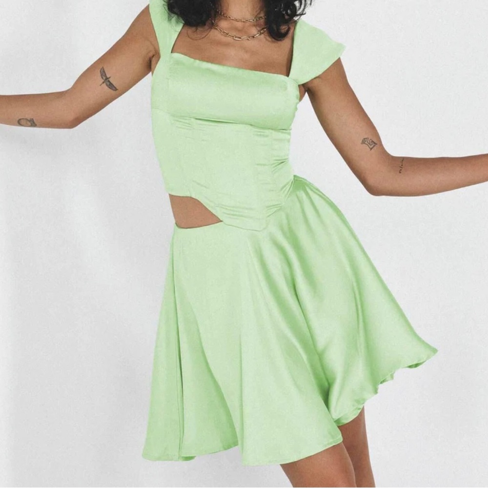 Princess Polly Green Mini Skirt - Picture 3 of 4